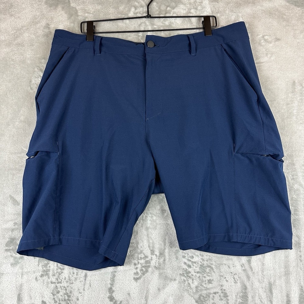 32 Degrees Cool Cargo Shorts Men's 38 Blue Comfort Stretch